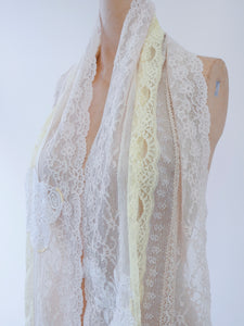 Pale Yellow Lace Symphony Lace Scarf