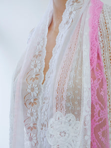 Pink Lace Symphony Lace Scarf