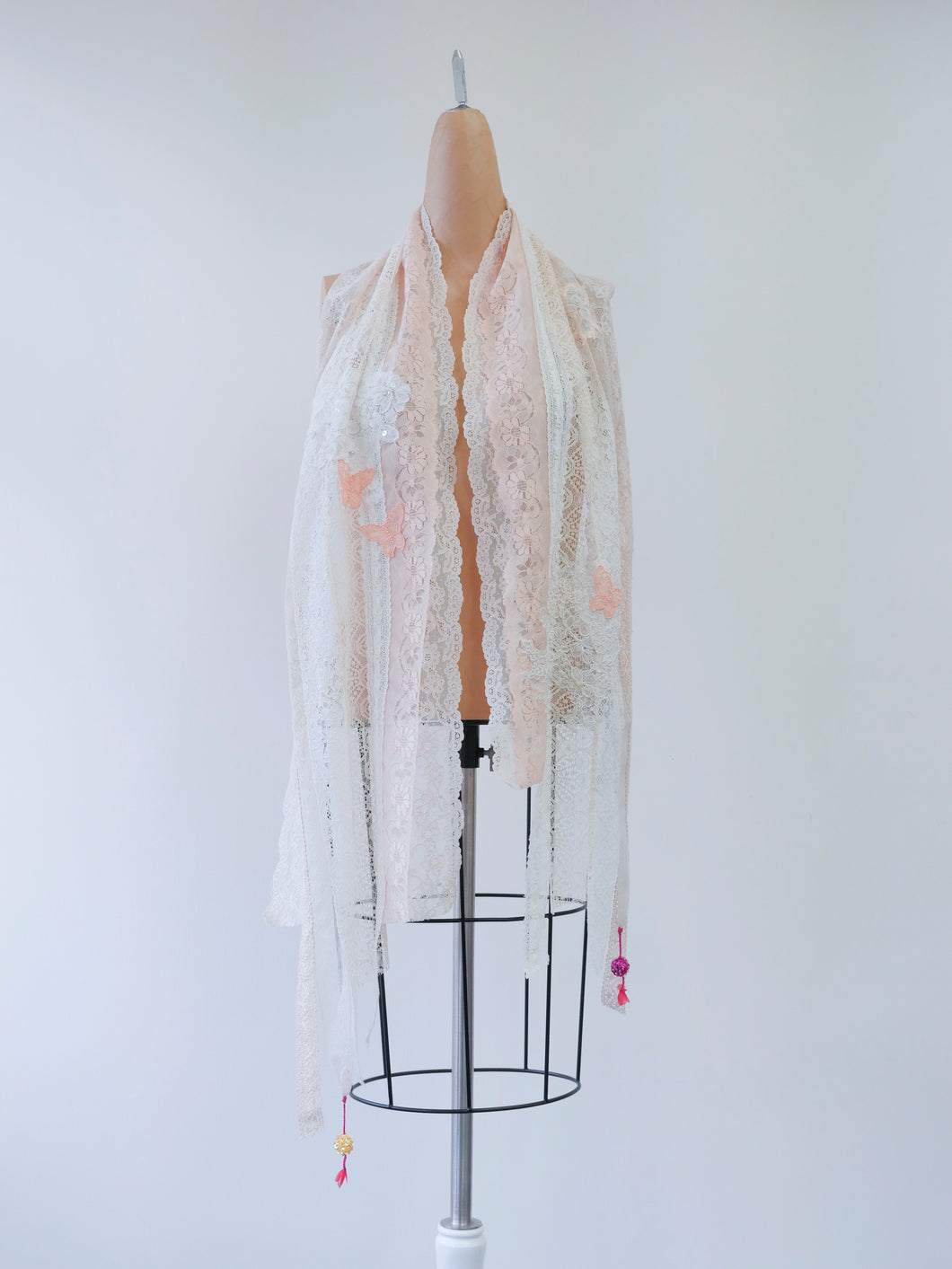 Peach Lace Symphony Lace Scarf