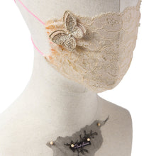 Gia Butterfly Gold Lace Veil Fairymask