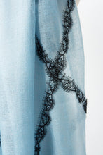 Criss Cross Blue Cashmere Lace Scarf