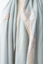 Nostalgia Pale Blue Cashmere Lace Scarf