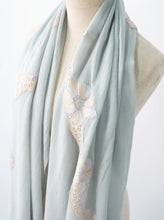 Nostalgia Pale Blue Cashmere Lace Scarf