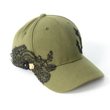 Lace-en-Fleur Green Fairycap Baseball Cap