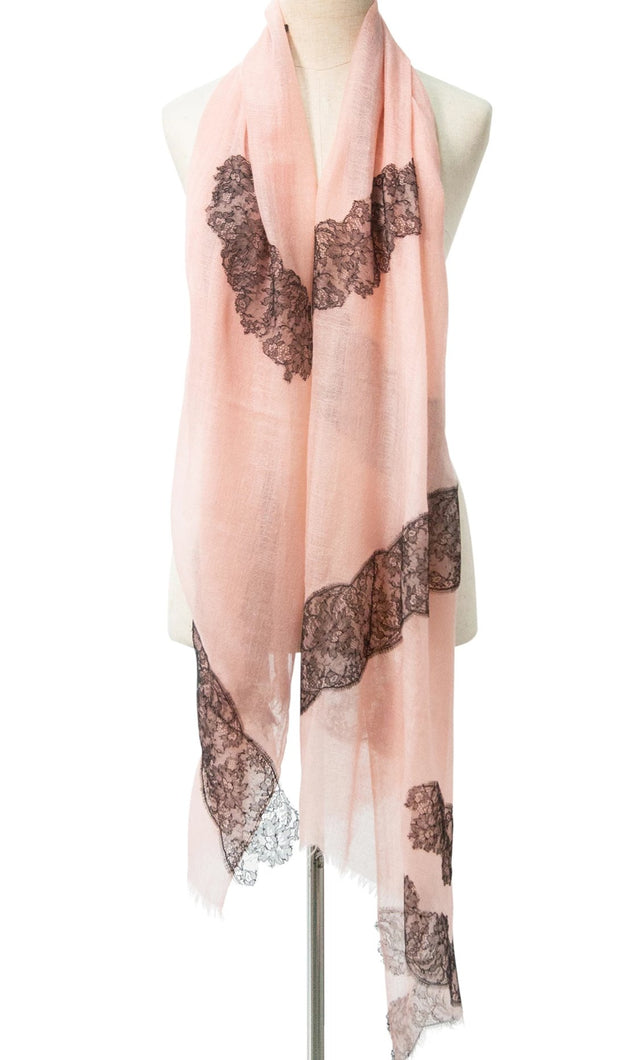 Paradox Pink Cashmere Lace Scarf