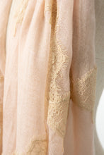Pearls-en-Bows Nude Pink Cashmere Lace Scarf