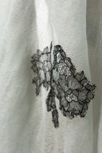 Criss Cross Grey Blue Cashmere Lace Scarf