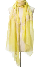 Pearls-en-Bows Lime Yellow Cashmere Lace Scarf