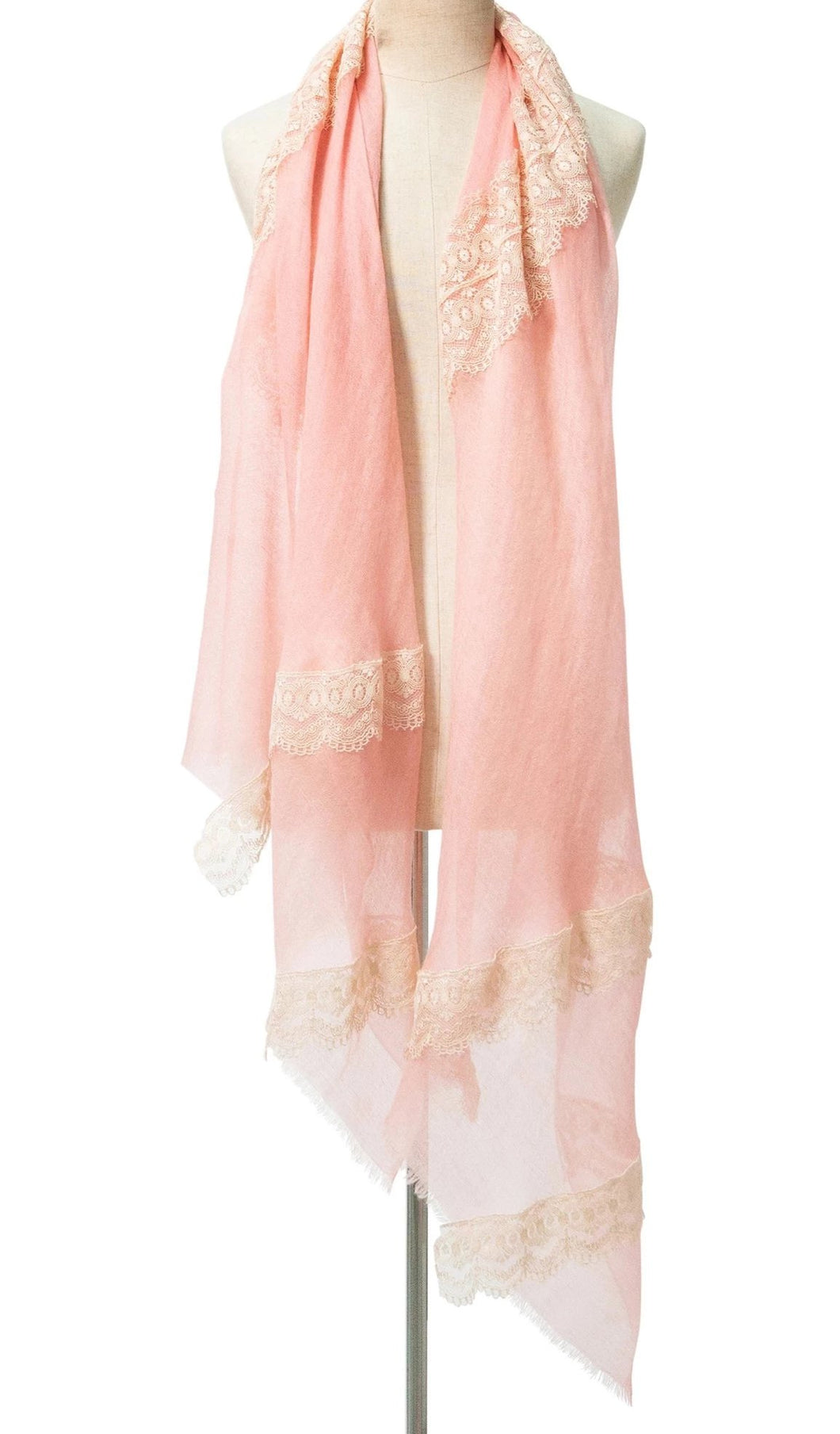Flow Rose Bud Cashmere Lace Scarf