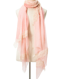 Flow Rose Bud Cashmere Lace Scarf