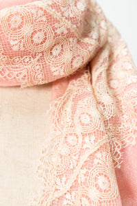Flow Rose Bud Cashmere Lace Scarf