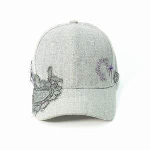 Lace-en-Fleur Grey Fairycap Baseball Cap