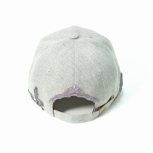 Lace-en-Fleur Grey Fairycap Baseball Cap