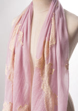 Pearls-en-Bows Lavender Cashmere Lace Scarf