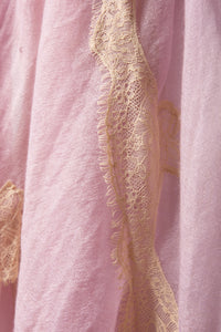 Pearls-en-Bows Lavender Cashmere Lace Scarf