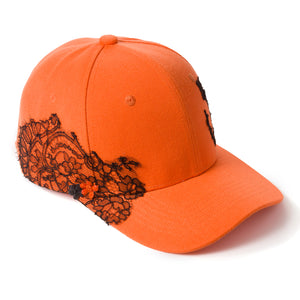 Lace-en-Fleur Orange Fairycap Baseball Cap