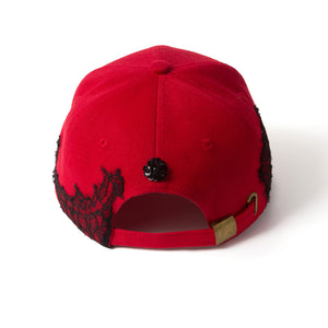 Lace-en-Fleur Red Fairycap Baseball Cap