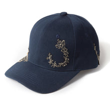 Lace-en-Fleur Navy Blue Fairycap Baseball Cap