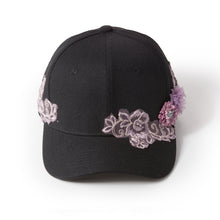 Lace-en-Fleur Black Fairycap Baseball Cap