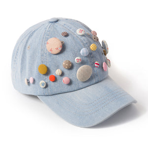 Buttons Up Denim Fairycap Baseball Cap