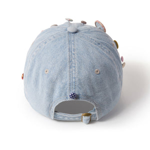 Buttons Up Denim Fairycap Baseball Cap