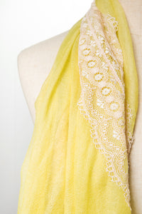 Flow Yellow Cashmere Lace Scarf