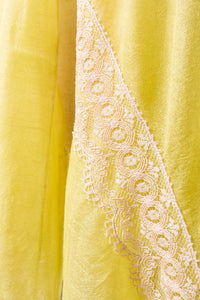 Flow Yellow Cashmere Lace Scarf