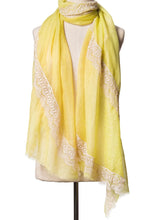 Flow Yellow Cashmere Lace Scarf