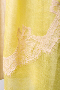 Flow Yellow Cashmere Lace Scarf
