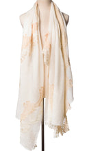 Pearls-en-Bows Cream Cashmere Lace Scarf