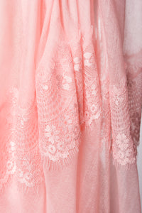 Flow Light Pink Cashmere Lace Scarf