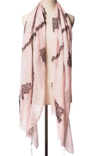 Criss Cross Light Pink Cashmere Lace Scarf