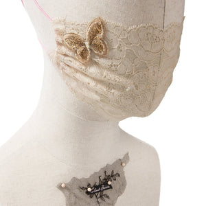 Gia Butterfly Copper Lace Veil Fairymask