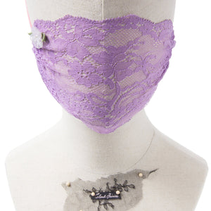 Violet Lace Veil Fairymask