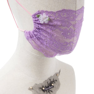 Violet Lace Veil Fairymask