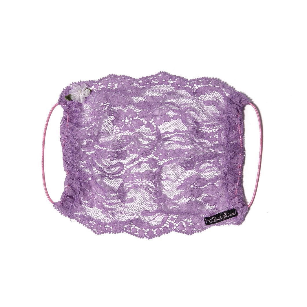 Violet Lace Veil Fairymask