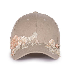 Lace-en-Pearl Beige Fairycap Baseball Cap