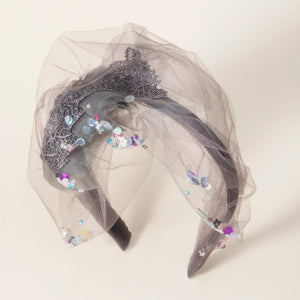 Grey Ruffle Moonlight Fairyband Headband