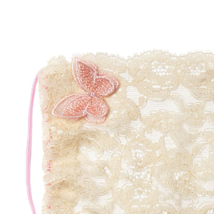 Gia Butterfly Peach Lace Veil Fairymask